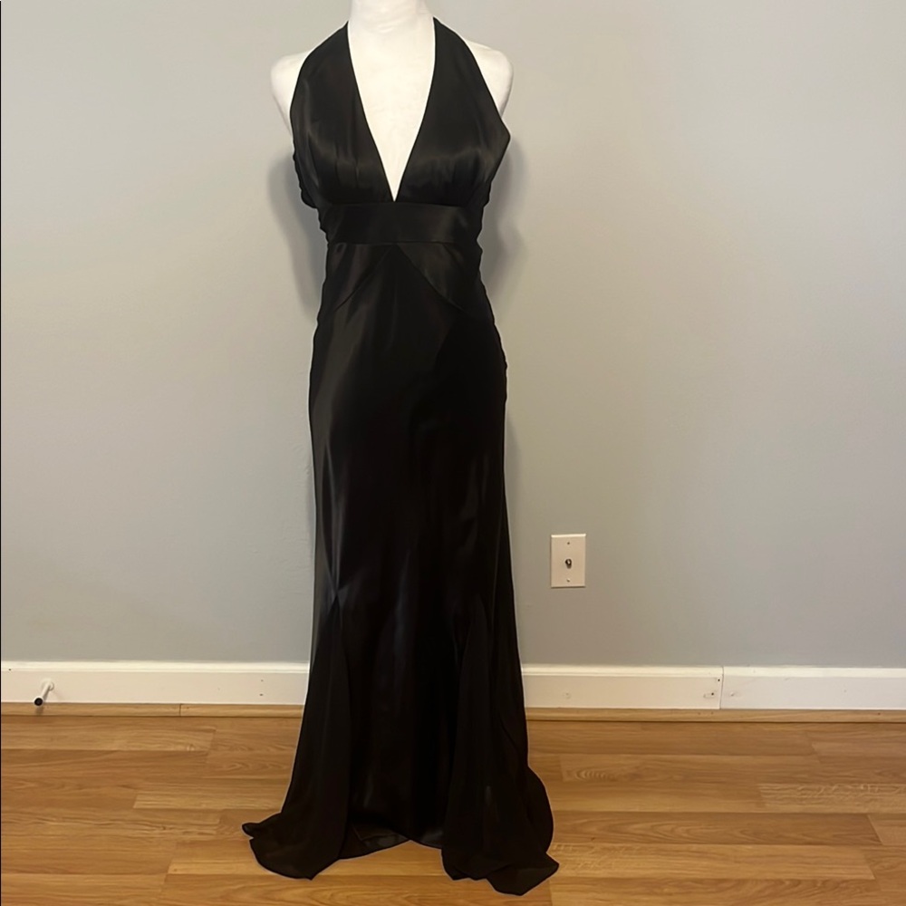 Elegant Black Halter Dress
